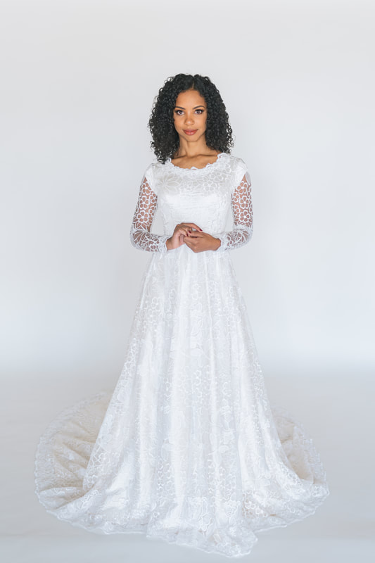 Modest wedding dress Hazel by Elizabeth Cooper Design