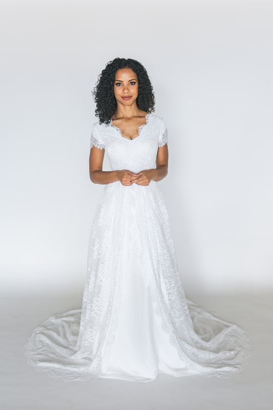 Modest wedding dress Opal by Elizabeth Cooper Design