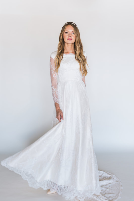 Modest wedding dress Fern by Elizabeth Cooper Design