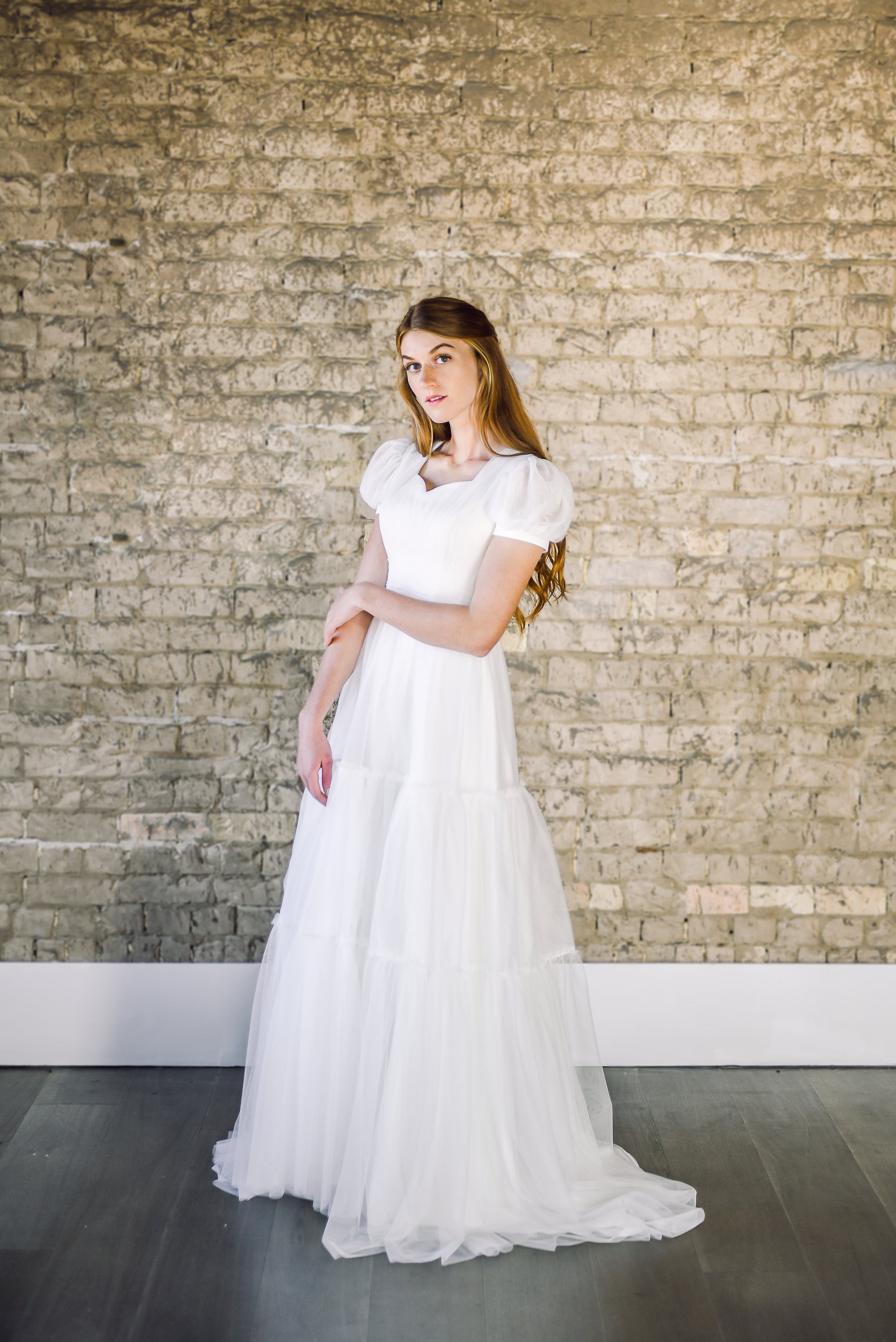 white christmas dresses Applique Long Off Shoulder Wedding Dress by Elizabeth K GL1803 3XL / Ivory/Cream